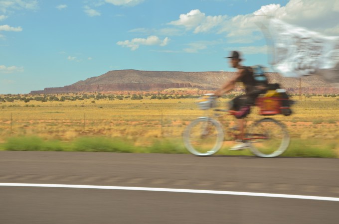 Desert Biker with Flag